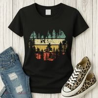 Wildlife Trees Outdoors Nature Retro Forest Sleeveless Women's T-Shirt thumb 3