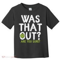 Was That Out Pickleball Pickle Ball Player Toddler T-Shirt thumb 0