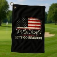 We The People Let's Go Brandon Golf Towel thumb 1