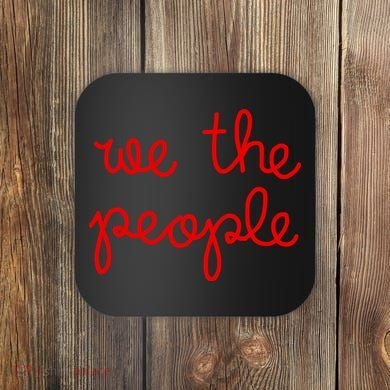 We The People Nicolle Wallace Red Imprint Coaster
