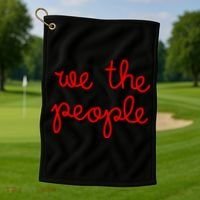 We The People Nicolle Wallace Red Imprint Golf Towel thumb 1