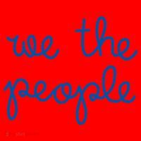 We The People Nicolle Wallace Blue Imprint Santa Hat thumb 1