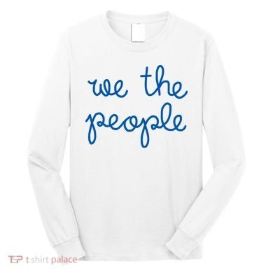 We The People Nicolle Wallace Blue Imprint Long Sleeve Shirt