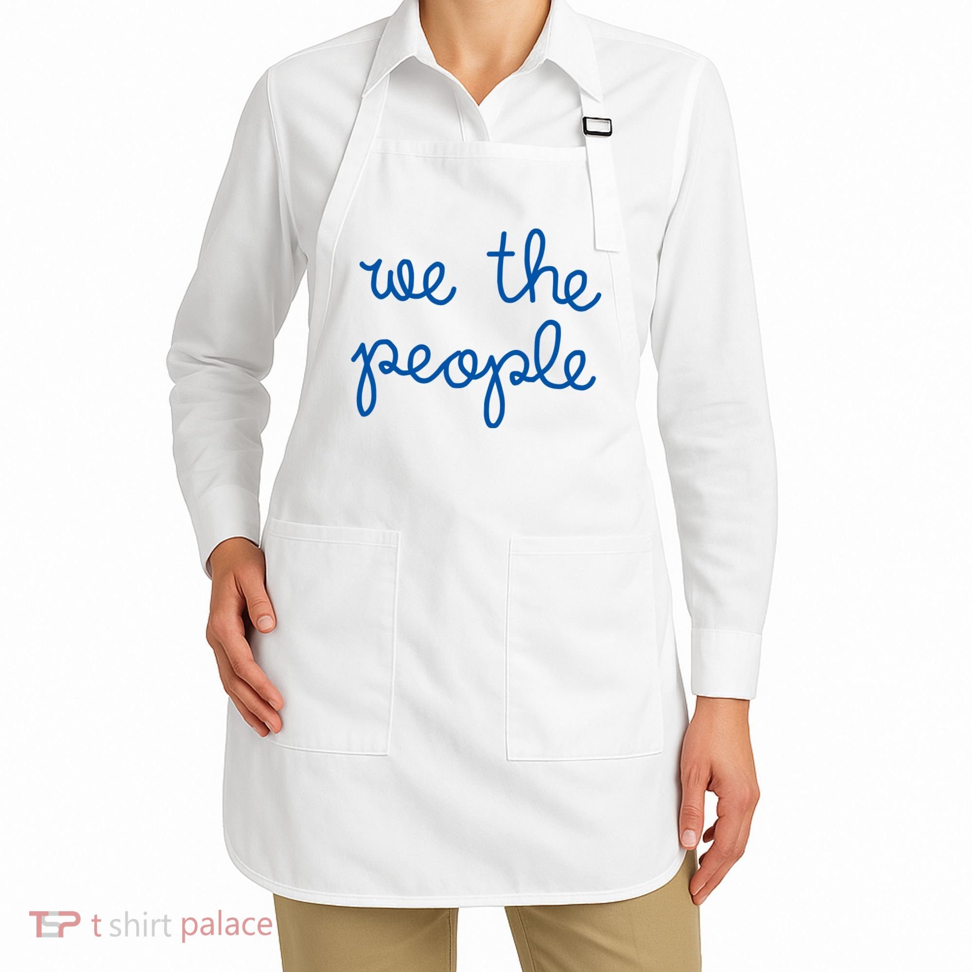 We The People Nicolle Wallace Blue Imprint Apron