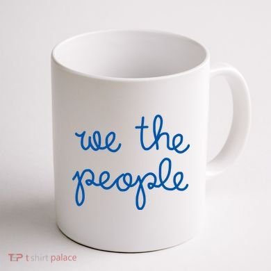 We The People Nicolle Wallace Blue Imprint Coffee Mug back