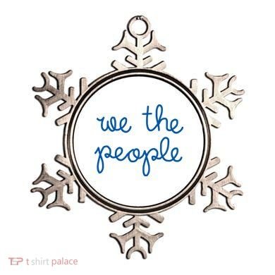 We The People Nicolle Wallace Blue Imprint Ornament