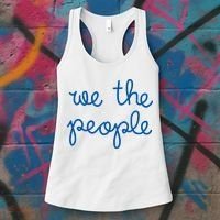 We The People Nicolle Wallace Blue Imprint Women's Tank Top thumb 3