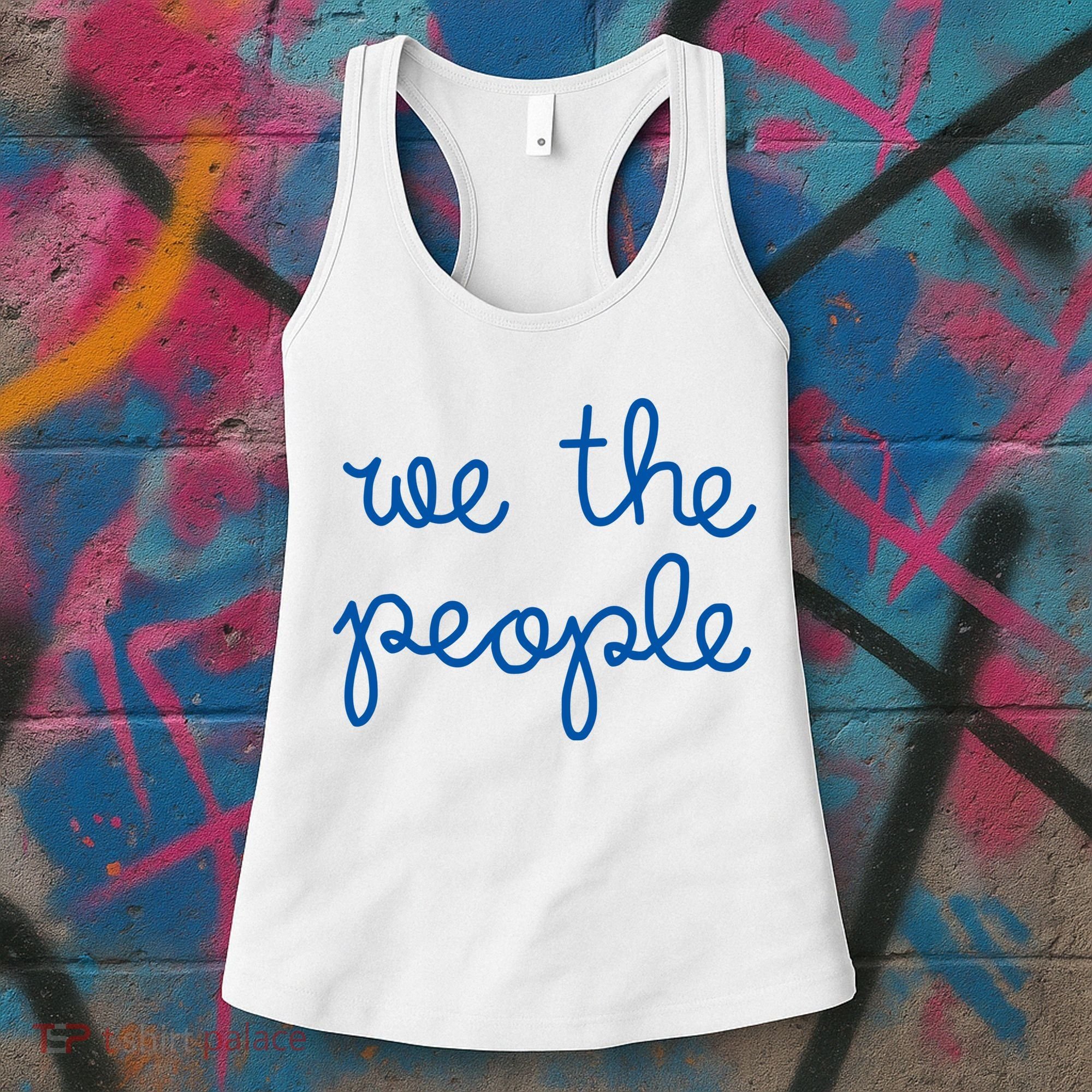 We The People Nicolle Wallace Blue Imprint Women's Tank Top