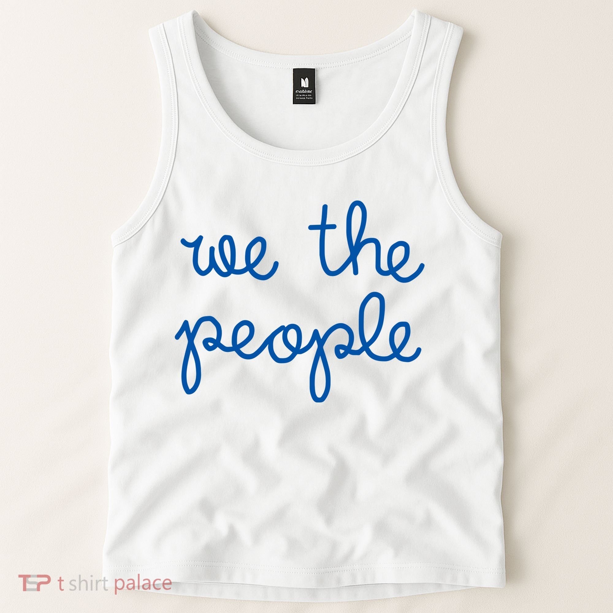 We The People Nicolle Wallace Blue Imprint Tank Top