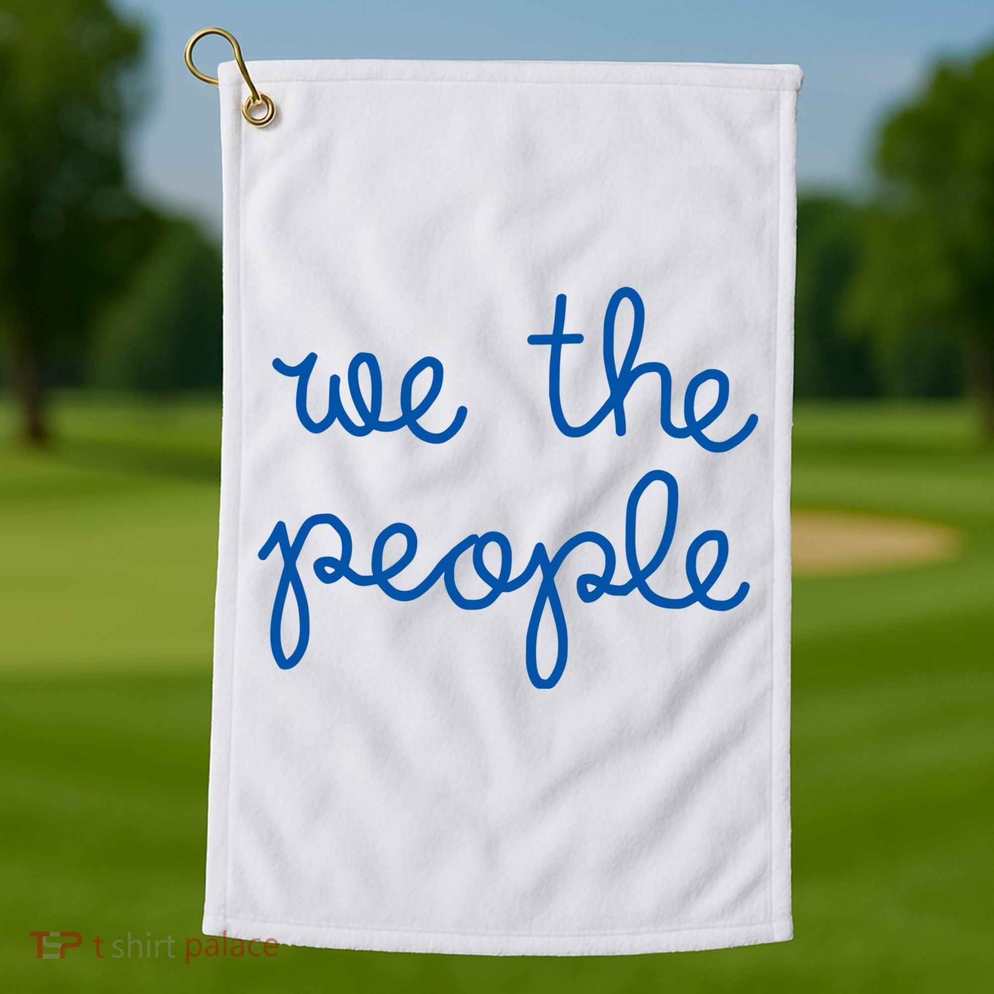We The People Nicolle Wallace Blue Imprint Golf Towel