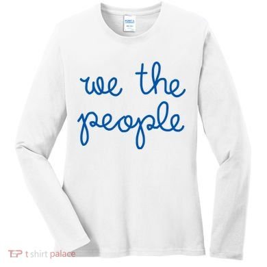 We The People Nicolle Wallace Blue Imprint Women's Long Sleeve Shirt