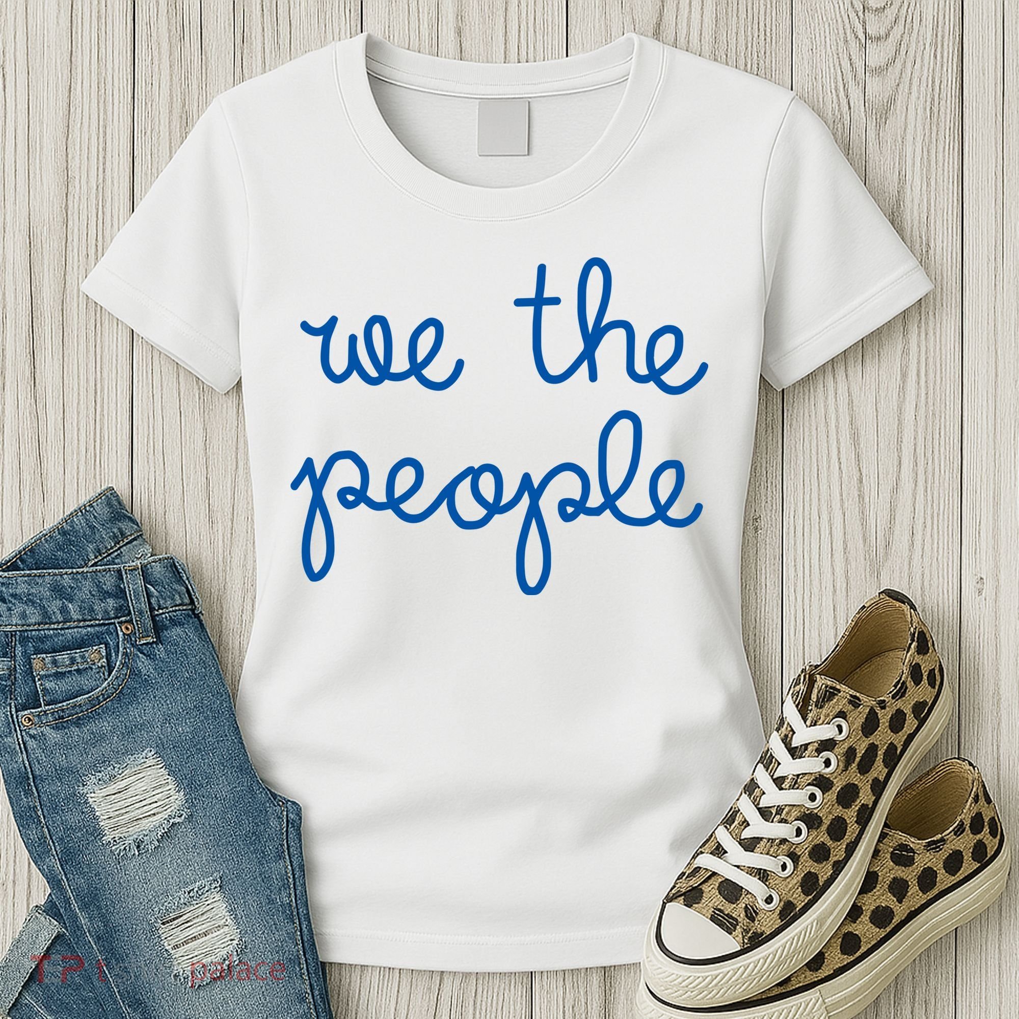 We The People Nicolle Wallace Blue Imprint Women's T-Shirt