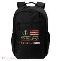 We The People Trust Jesus USA Flag Christian Patriotic Backpack thumb 0