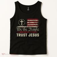 We The People Trust Jesus USA Flag Christian Patriotic Tank Top thumb 2
