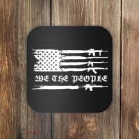We The People Gun Rights Patriotic American Flag Coaster thumb 0