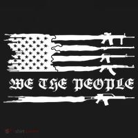 We The People Gun Rights Patriotic American Flag Ornament thumb 1