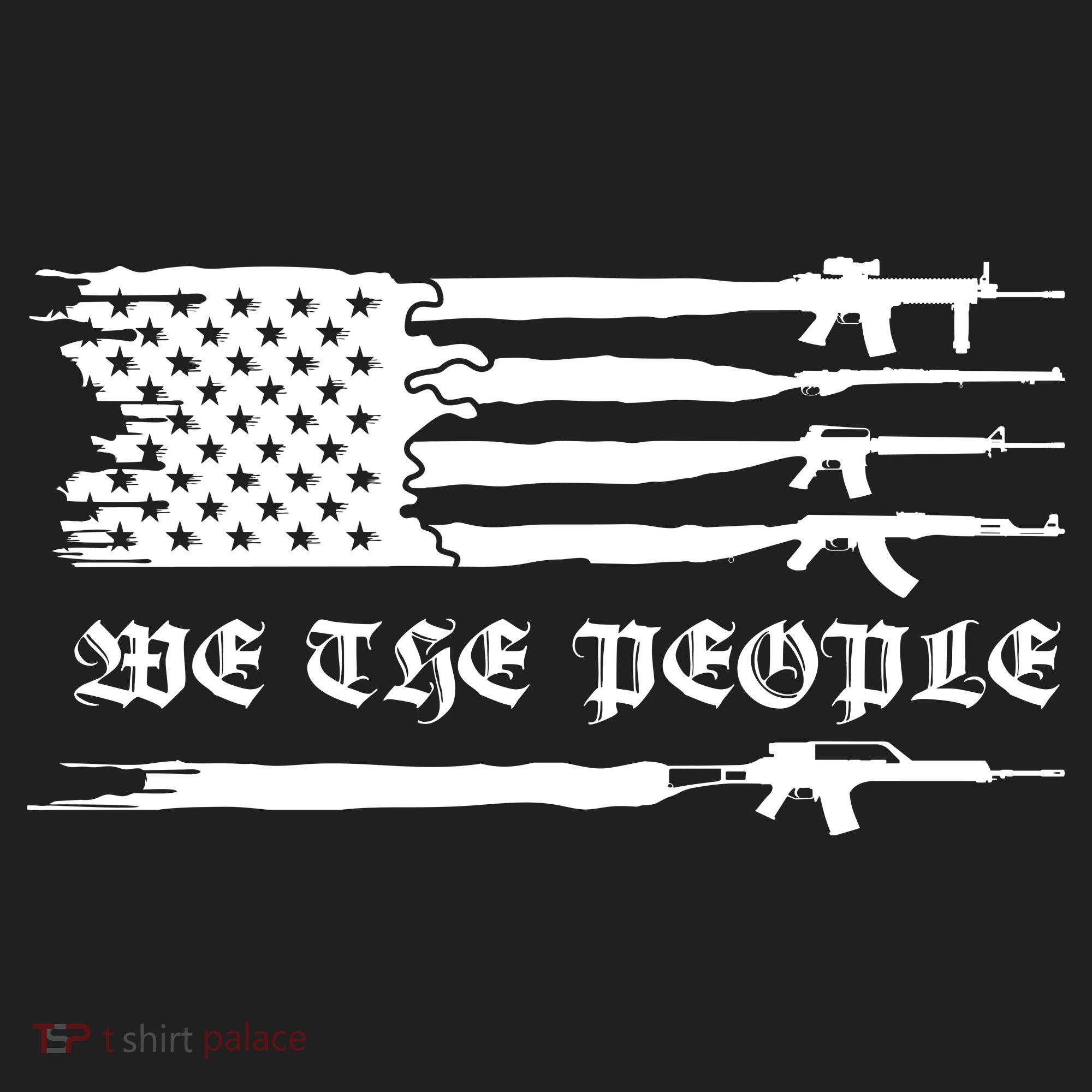 We The People Gun Rights Patriotic American Flag Hat