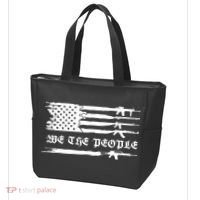 We The People Gun Rights Patriotic American Flag Tote Bag thumb 3