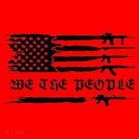 We The People Gun Rights Patriotic American Flag Santa Hat thumb 1