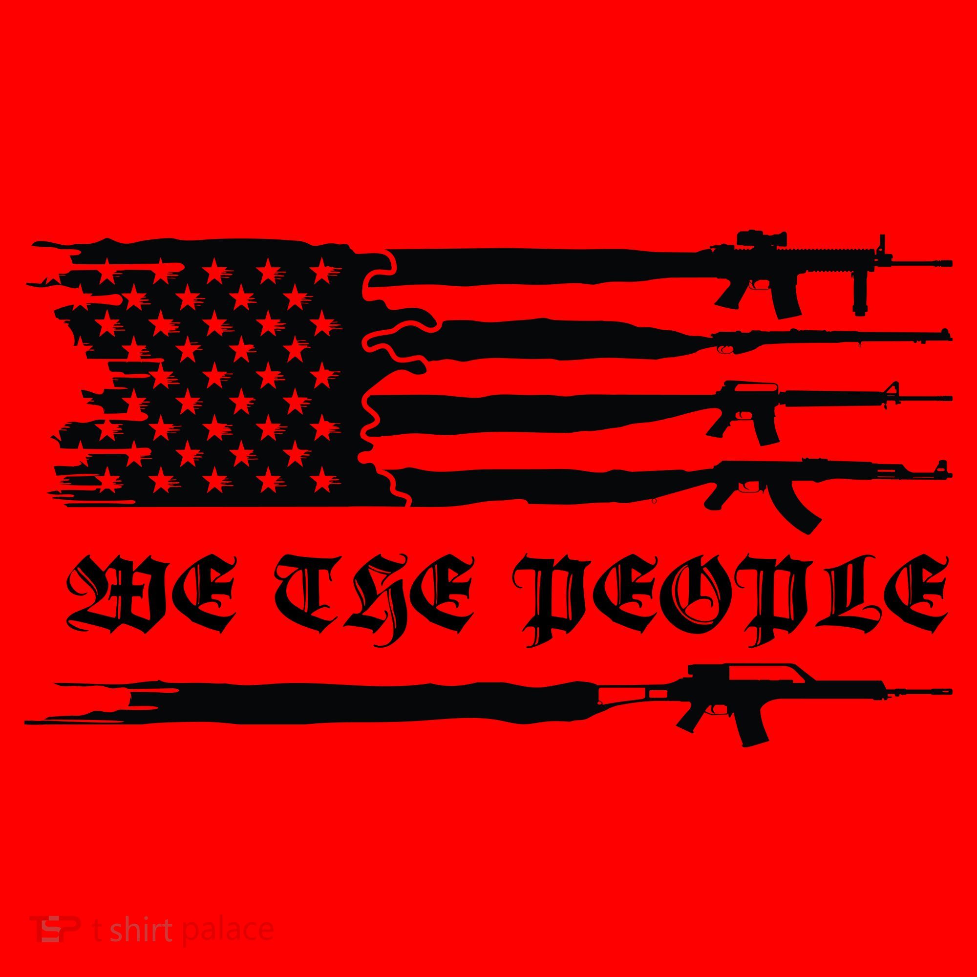 We The People Gun Rights Patriotic American Flag Santa Hat