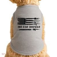 We The People Gun Rights Patriotic American Flag Doggie Tank thumb 0