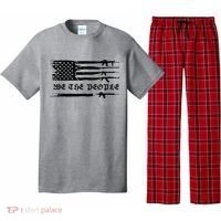 We The People Gun Rights Patriotic American Flag Pajama Set thumb 0