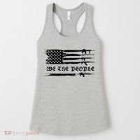 We The People Gun Rights Patriotic American Flag Women's Tank Top thumb 0