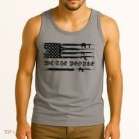 We The People Gun Rights Patriotic American Flag Tank Top thumb 3