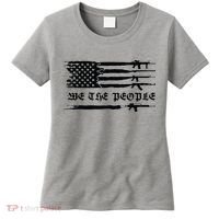 We The People Gun Rights Patriotic American Flag Women's T-Shirt thumb 0