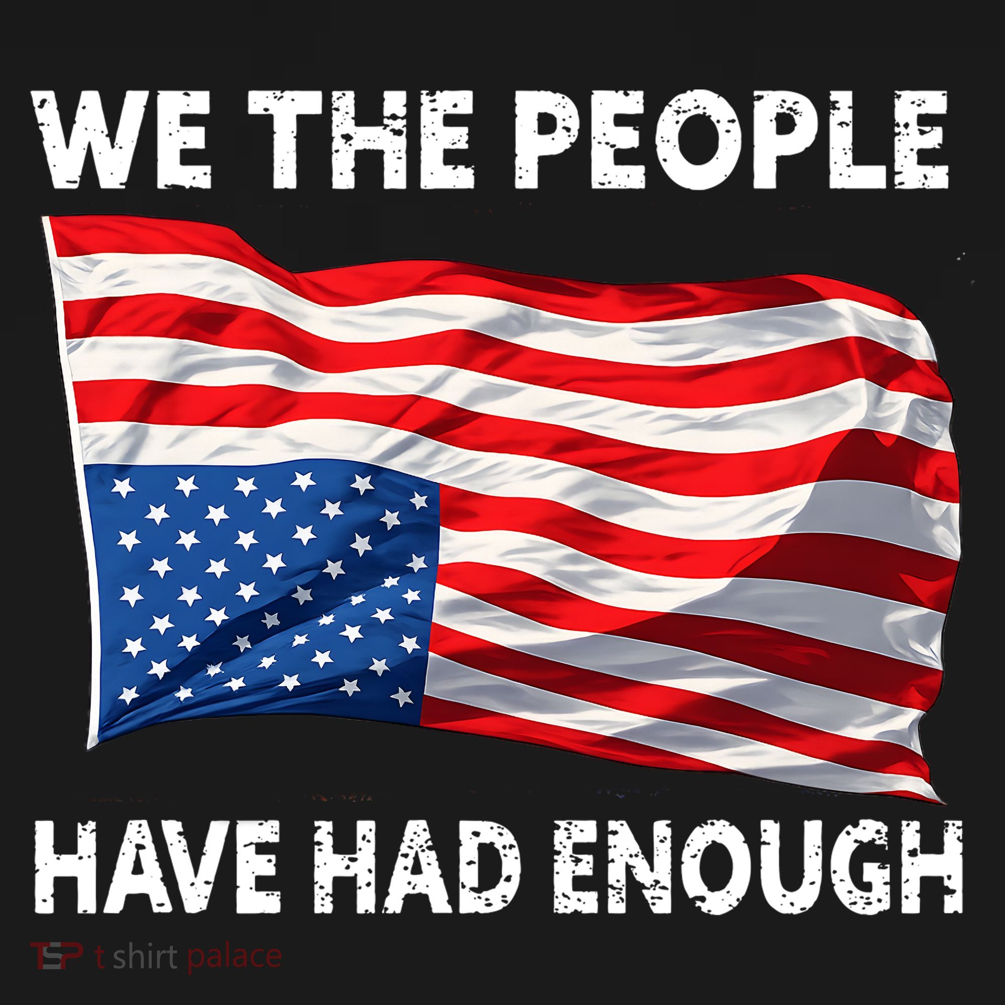 We The People Have Had Enough Upside Down USA Flag Apron