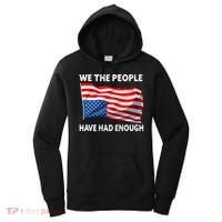 We The People Have Had Enough Upside Down USA Flag Women's Hoodie thumb 0