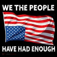 We The People Have Had Enough Upside Down USA Flag Women's Hoodie thumb 2