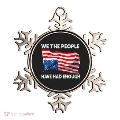We The People Have Had Enough Upside Down USA Flag Ornament
