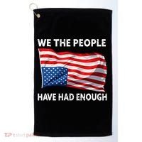 We The People Have Had Enough Upside Down USA Flag Golf Towel thumb 0