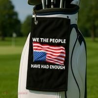 We The People Have Had Enough Upside Down USA Flag Golf Towel thumb 2