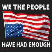 We The People Have Had Enough Upside Down USA Flag Golf Towel thumb 3