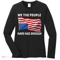We The People Have Had Enough Upside Down USA Flag Women's Long Sleeve Shirt thumb 0