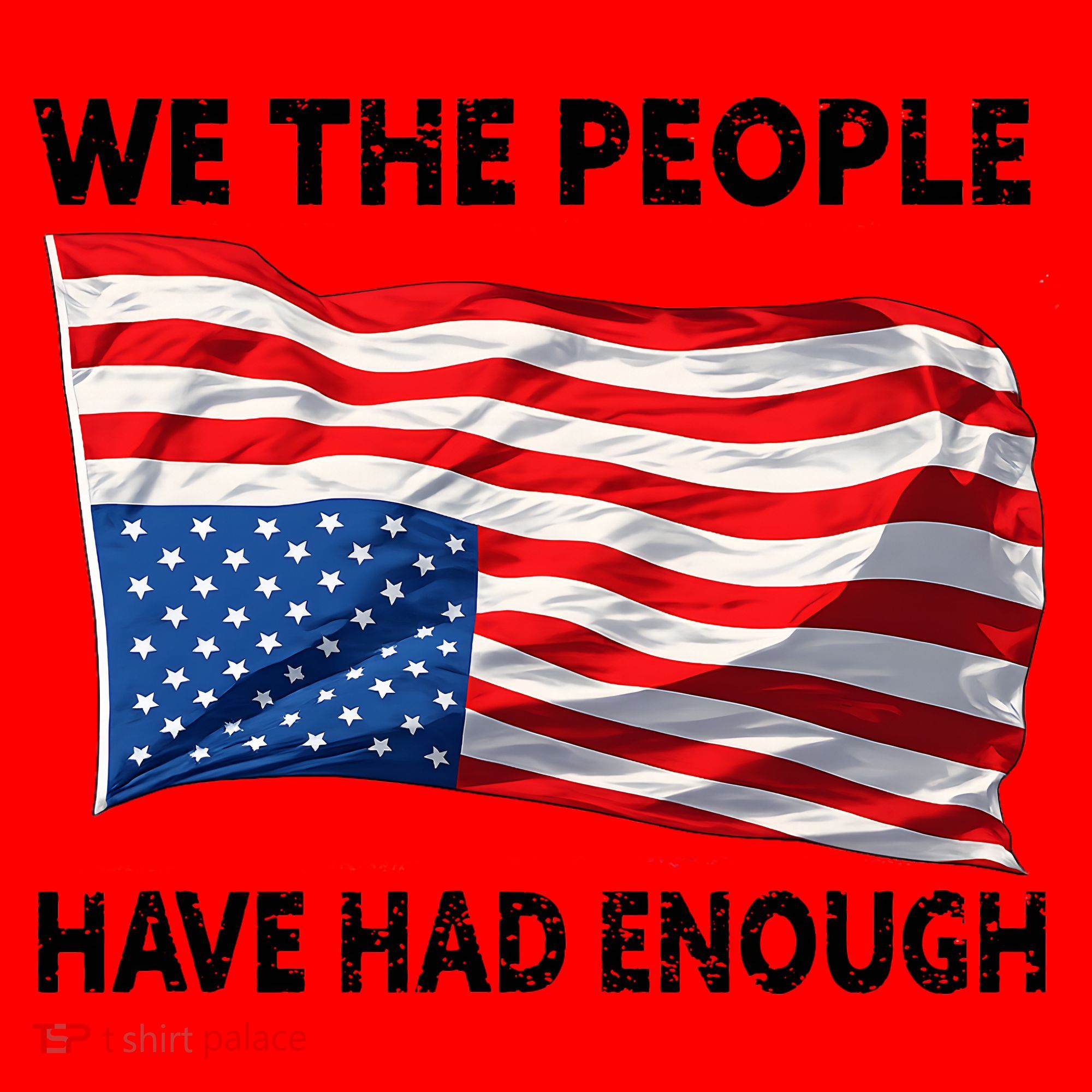 We The People Have Had Enough Upside Down USA Flag Santa Hat