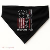 We The People I Second That 2nd Amendment US Flag USA-Made Doggie Bandana thumb 0