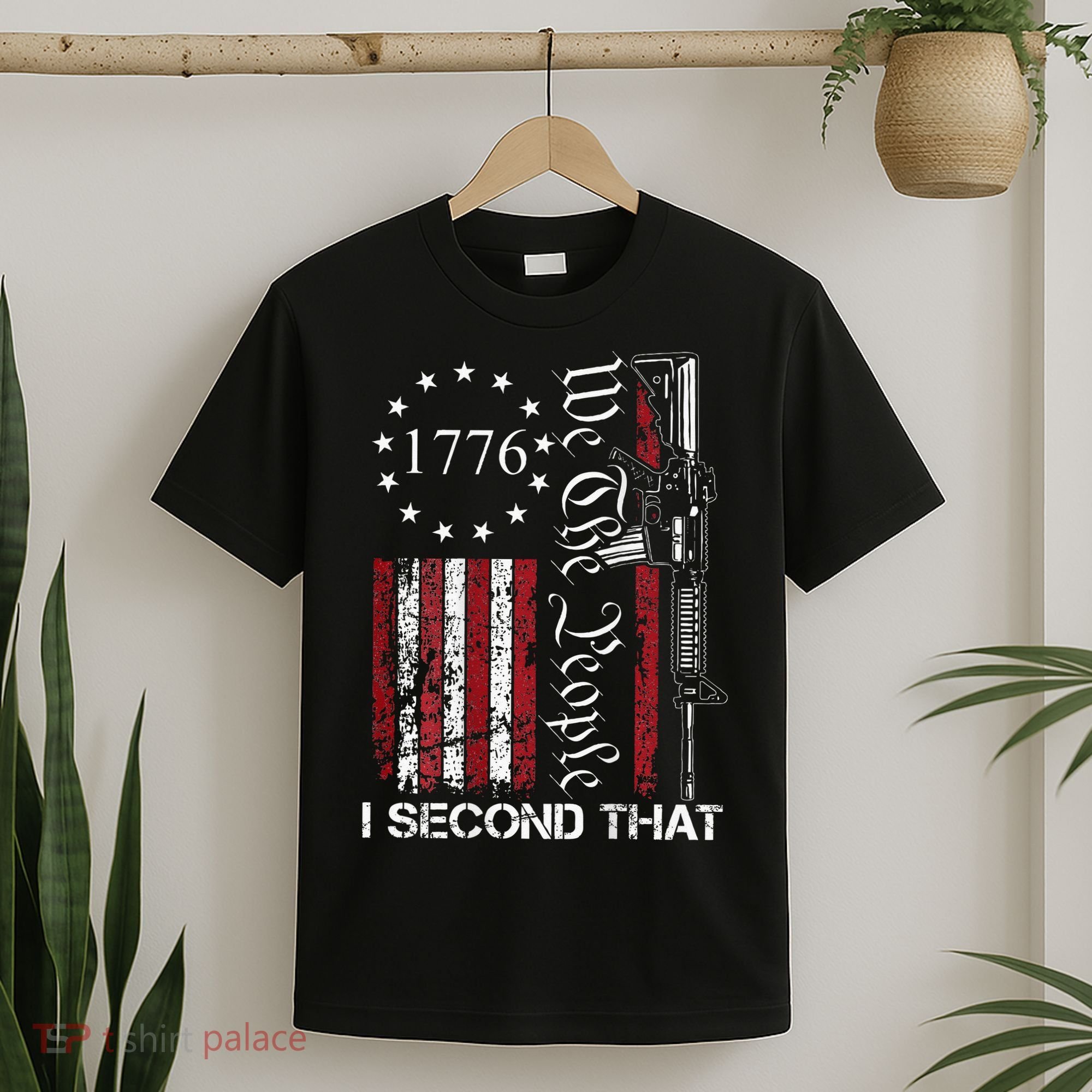 We The People I Second That 2nd Amendment US Flag T-Shirt
