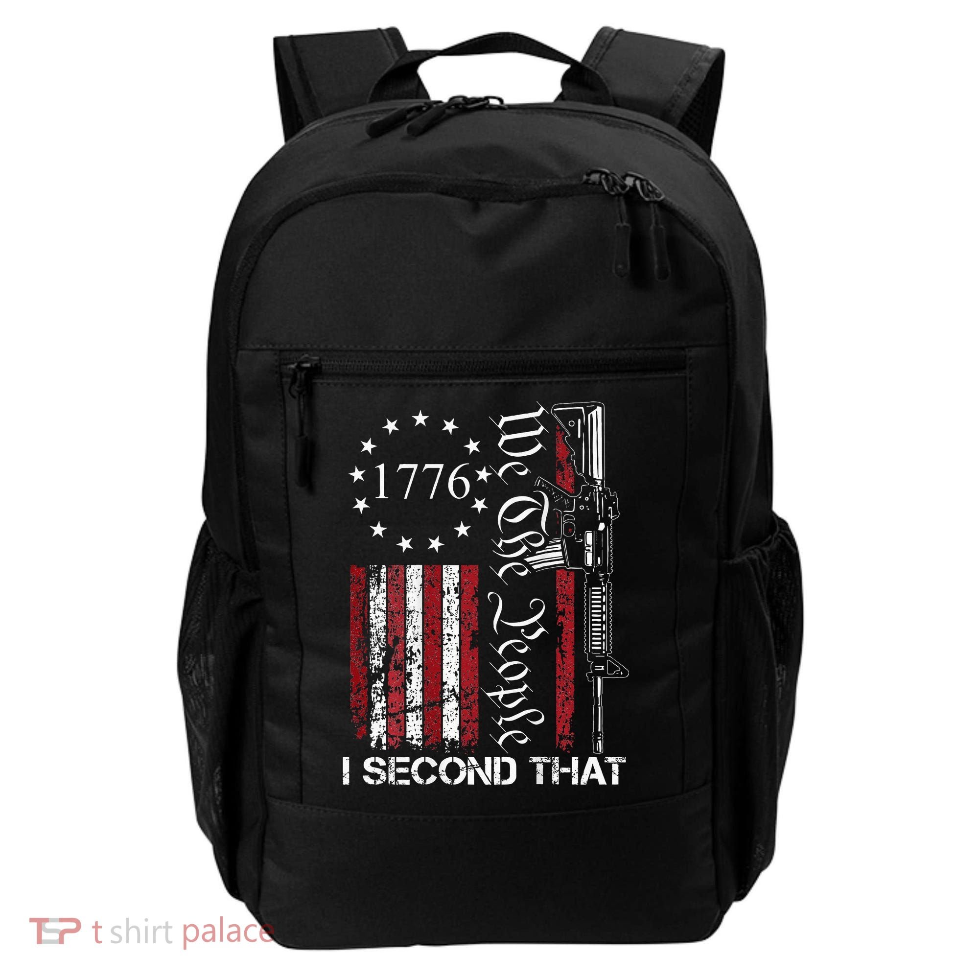 We The People I Second That 2nd Amendment US Flag Backpack