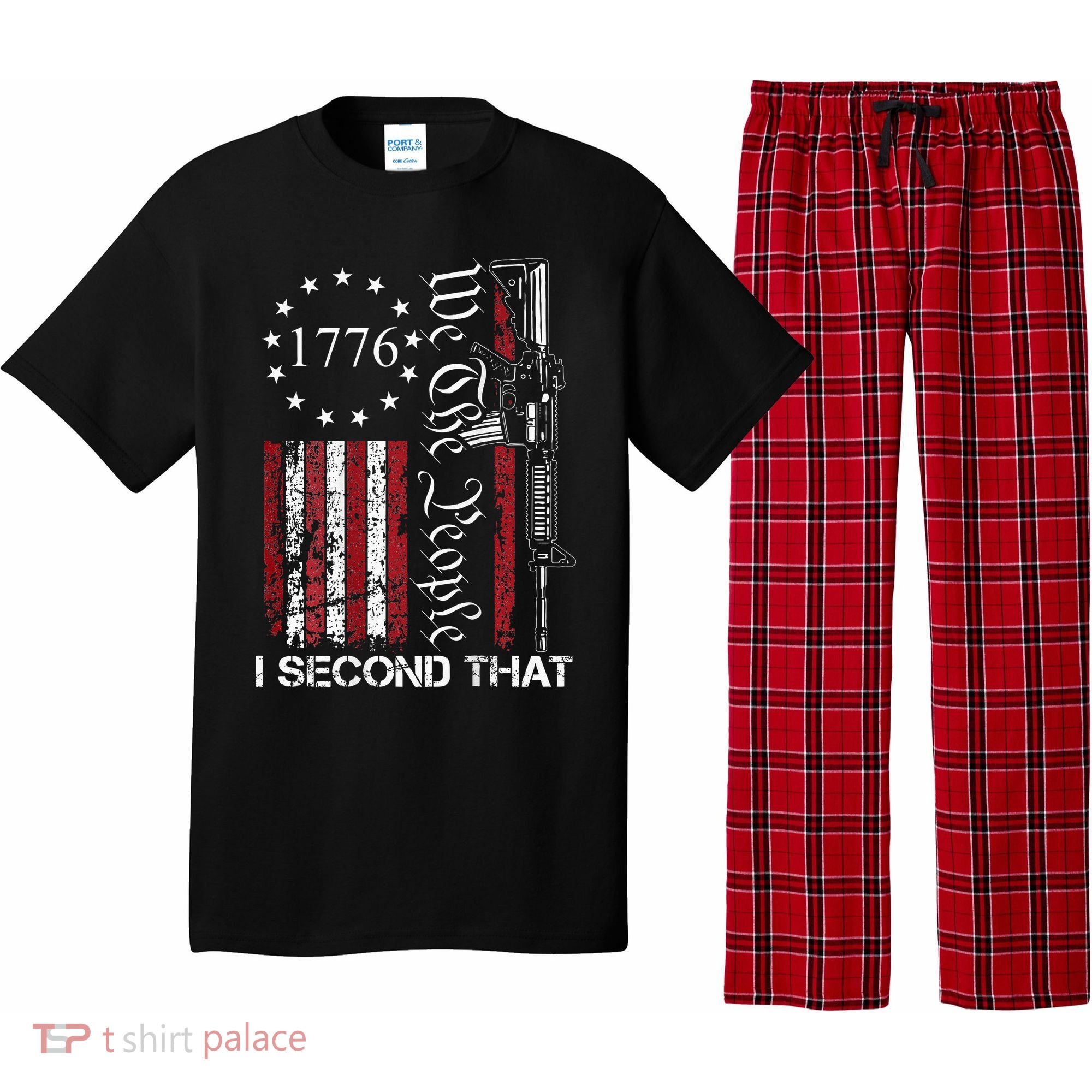 We The People I Second That 2nd Amendment US Flag Pajama Set