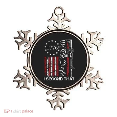 We The People I Second That 2nd Amendment US Flag Ornament