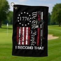 We The People I Second That 2nd Amendment US Flag Golf Towel thumb 1