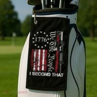We The People I Second That 2nd Amendment US Flag Golf Towel thumb 2