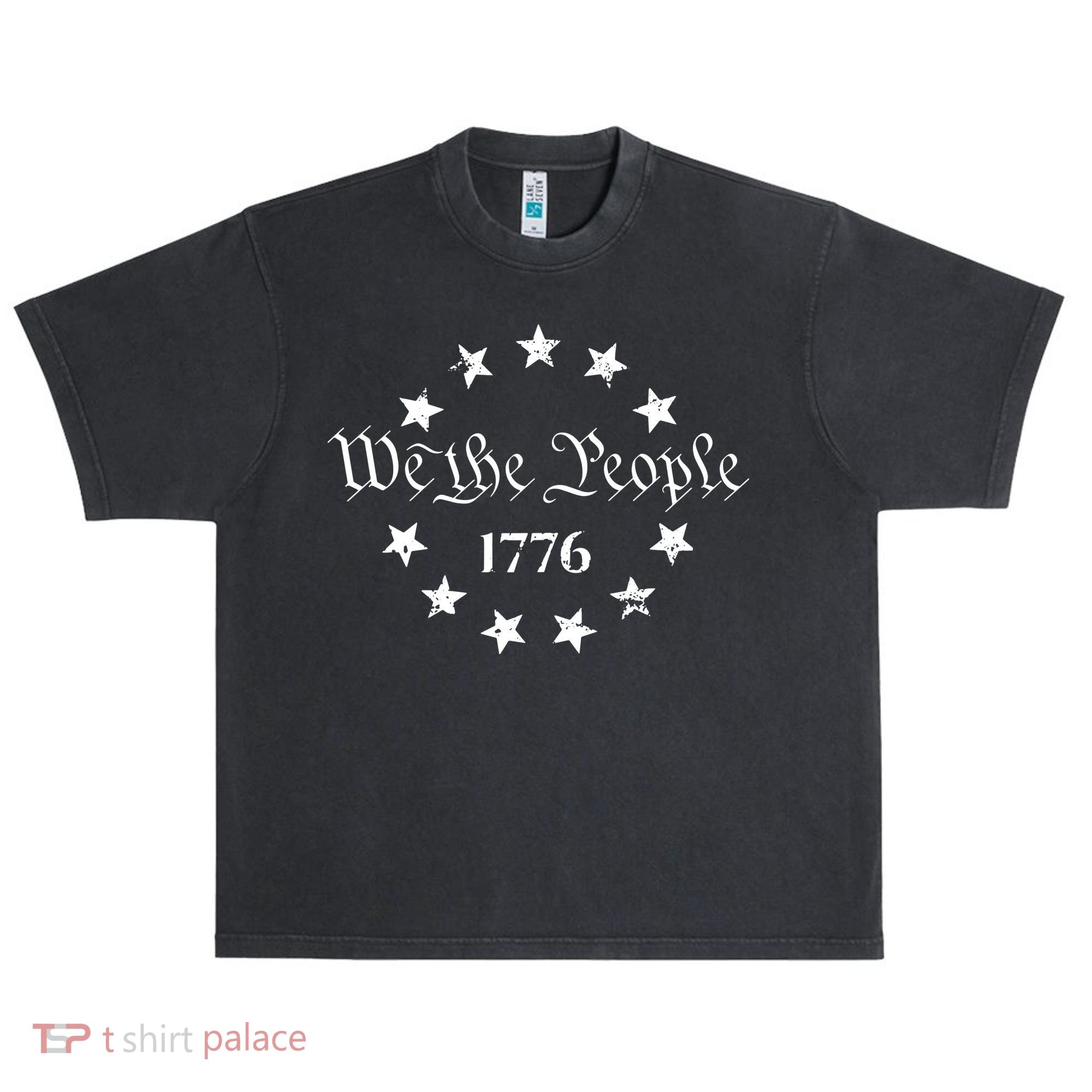 We The People Shirt 1776 Betsy Ross Flag Independence Day Urban Oversized Heavyweight T-Shirt