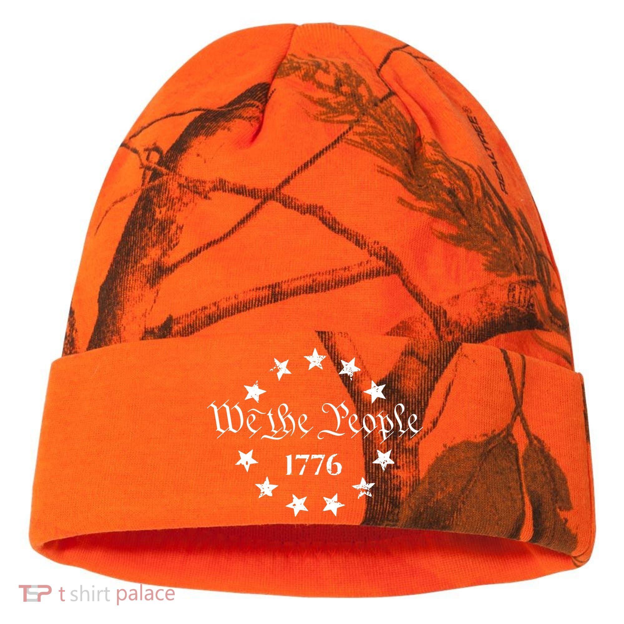 We The People Shirt 1776 Betsy Ross Flag Independence Day Kati Licensed 12" Camo Cuffed Beanie