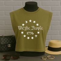 We The People Shirt 1776 Betsy Ross Flag Independence Day Garment-Dyed Women's Muscle Tee thumb 3