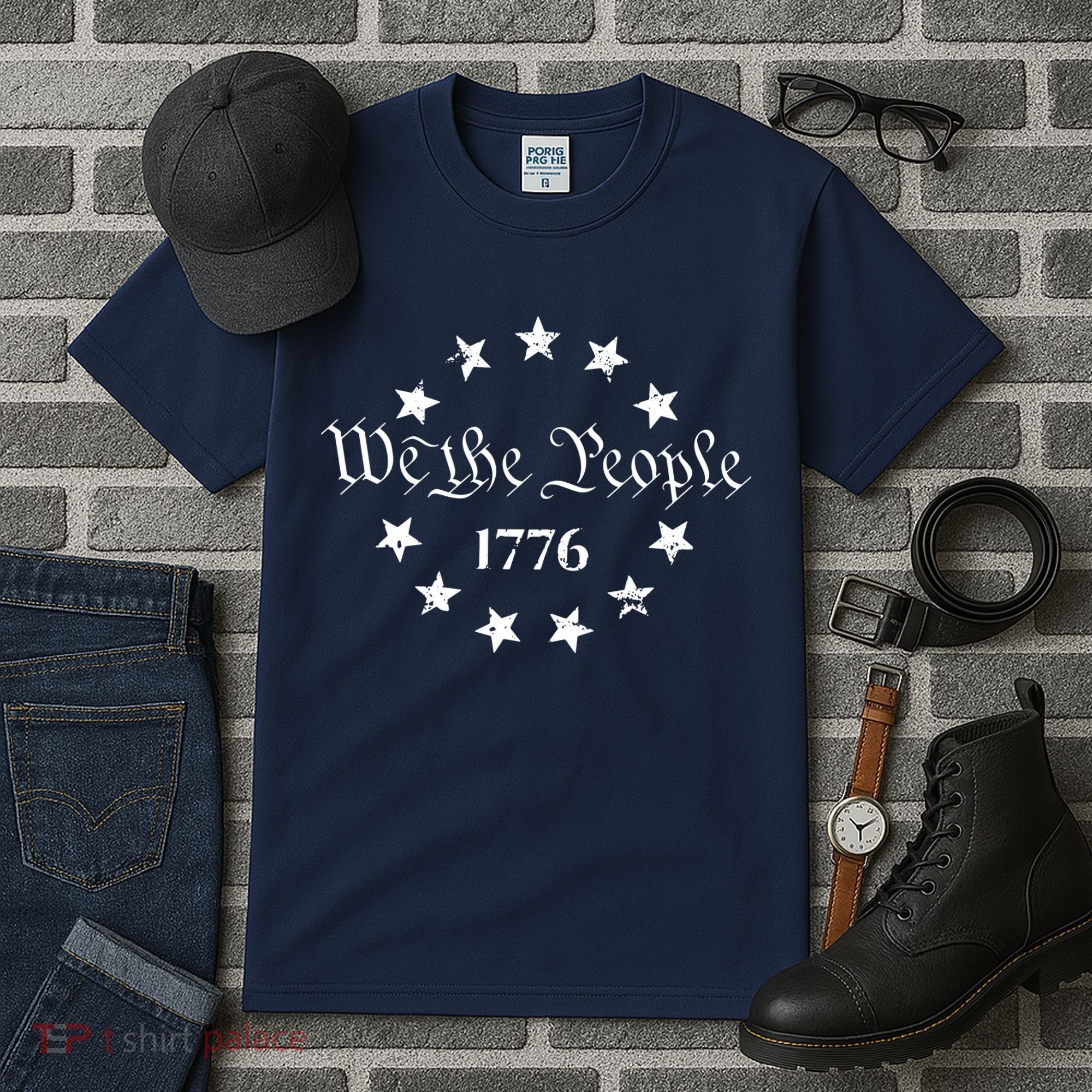 We The People Shirt 1776 Betsy Ross Flag Independence Day Tall T-Shirt