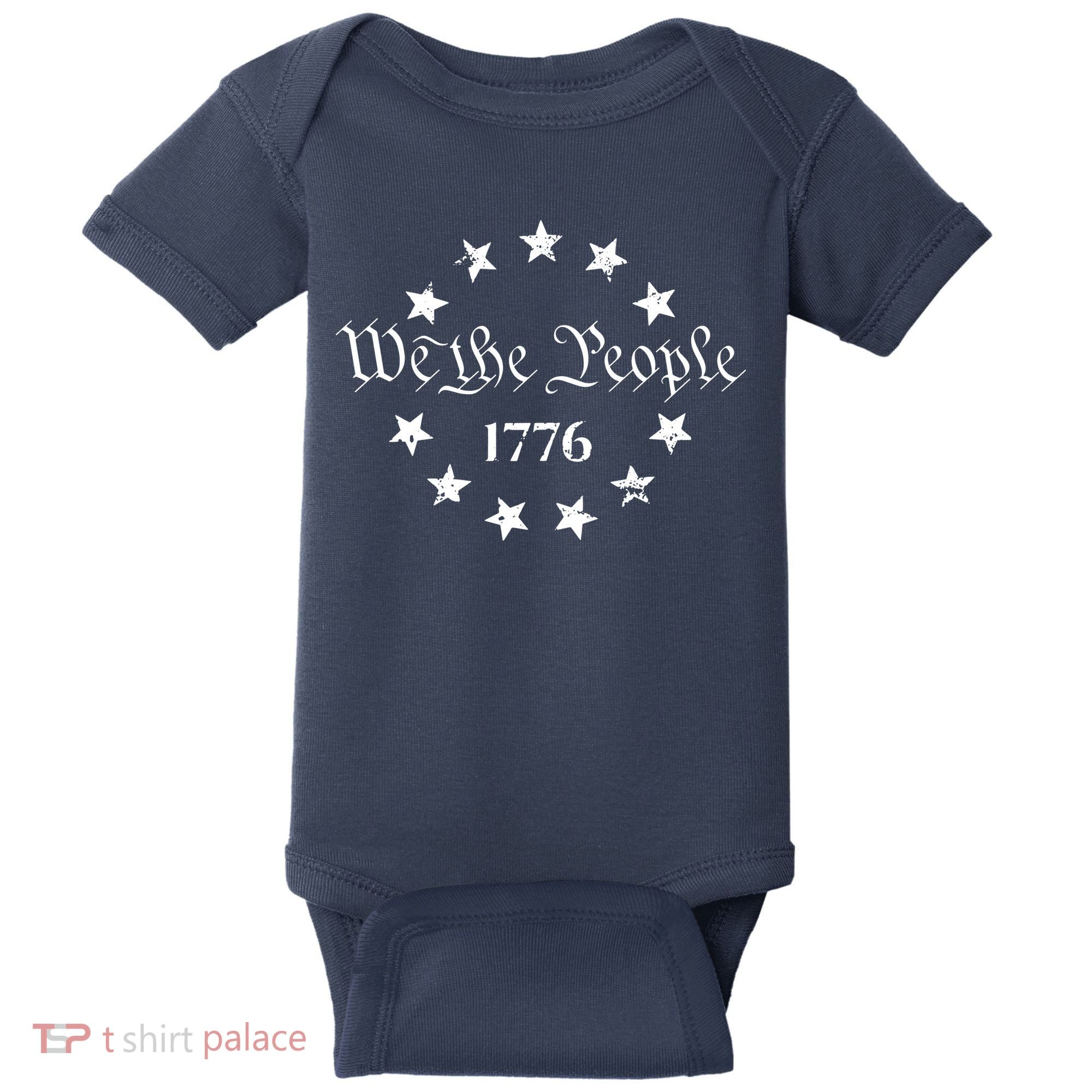 We The People Shirt 1776 Betsy Ross Flag Independence Day Baby Bodysuit